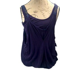 Smitten Double Layer Purple Tank Top Size M